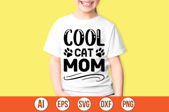 Cool Cat Mom Svg Graphics for Crafts and Design