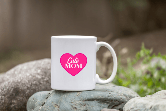 Cute Mom SVG Vector Design: Graphics and Crafts for Editorial Use