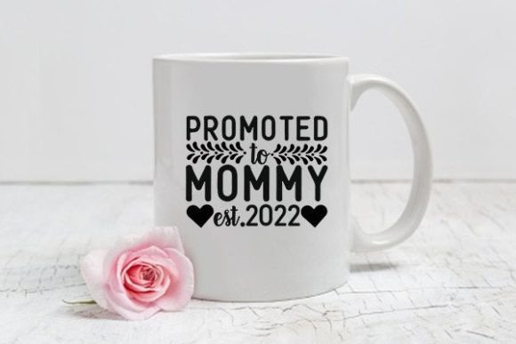 Mom Svg Design, Promoted to Mommy Est.20 Graphics and Crafts